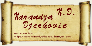 Narandža Đerković vizit kartica